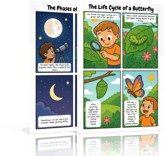 500 One-Page Educational Comic Prompts