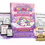 Adorable Little Unicorn Coloring Book